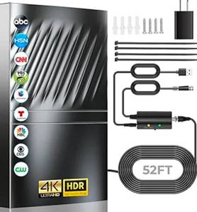 lot 121 image: 4K HDR TV Antenna Long Range with Signal Booster $136.99 Retail - Brand New