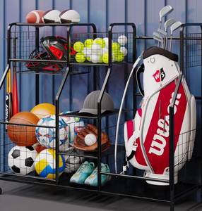 lot 123 image: Sports Equipment Organizer for Garage $89.99 Retail - Brand New