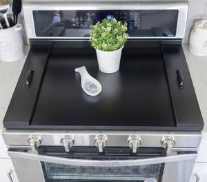 lot 126 image: Noodle Board Stove Cover with Handles Black $69.99 Retail - Brand New