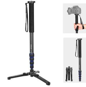 lot 135 image: Extendable Camera Monopod with Foldable Tripod Support Base 20 - 60 $49.99 Retail - Brand New