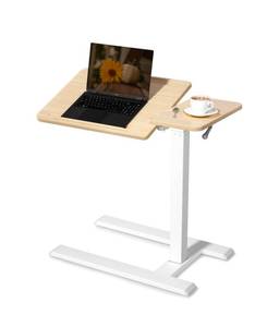 lot 143 image: Adjustable Tilt Overbed Bedside Table with Wheels Laptop Desk $149.99 Retail - Brand New