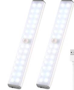 lot 150 image: Wireless Under Cabinet Lights Motion Sensor 28 LED Rechargeable 2pk - Brand New