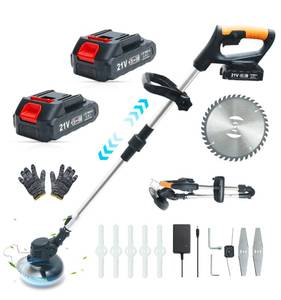 lot 154 image: Cordless Weed Whacker Weed Eater with Accessories Black & Green $63.99 Retail - Brand New