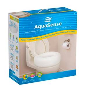 lot 155 image: AquaSense Raised Toilet Seat $42.99 Retail - Brand New