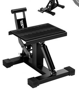 lot 157 image: JFG Racing Motorcycle Dirt Bike Stand Hydraulic Service Stool 1000lb Capacity Lift Jack Hoist $62.99 Retail - Brand New
