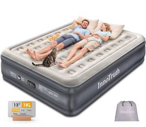 lot 159 image: Olar Hike California King Air Mattress 700lb Weight Limit 18 $159.99 Retail - Brand New