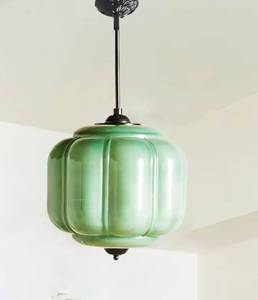 lot 160 image: Antique Black Milk Glass Ceiling Light Fixture 9.8 $109.99 Retail - Brand New