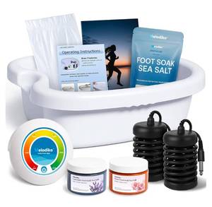 lot 165 image: Ionic Foot Bath Detox Machine with 2 Sea Salts White $129.99 Retail - Brand New