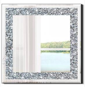 lot 167 image: Crystal Crush Diamond Sparkly Square Mirror 20 x 20 $45.99 Retail - Brand New