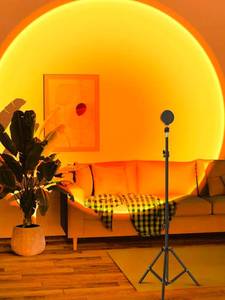 lot 173 image: Balkwan Sunset Floor Lamp Projection Adjustable Stand LED $49.99 Retail - Brand New