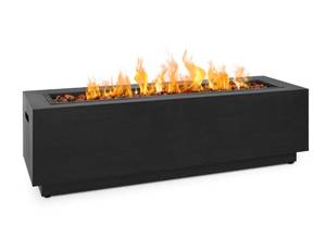 RoundFire Rectangle Fuel Tabletop Firepit Grey $99.99 Retail - Brand New