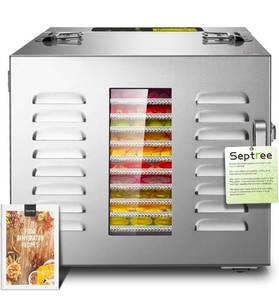 lot 195 image: Commercial 10 Tray Food Dehydrator Machine $240.99 Retail - Brand New