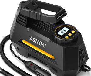 lot 198 image: Tire Inflator Portable Air Compressor Digital Pressure Gauge $32.99 Retail - Brand New