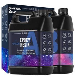 lot 228 image: Kisrel Epoxy Resin 2 Gallons Crystal Clear Resin Kit $106.99 Retail - Brand New