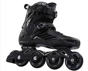 lot 229 image: Liku Black Professional Inline Skates Unisex Men Size 10 Women Size 11 $97.99 Retail - Brand New