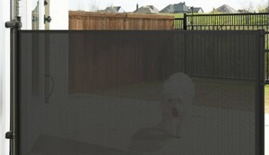 lot 241 image: Black Mesh Baby Gate 55 Wide for Doorways $55.99 Retail - Brand New