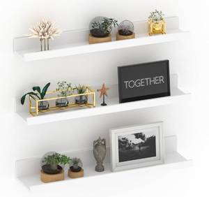 lot 244 image: Gift Garden 24 White Floating Shelves Set of 3 $39.99 Retail - Brand New