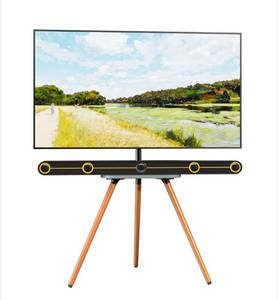 lot 250 image: Easel TV Stand for 43 - 65 TV Screens Portable Swivel Tripod $99.99 Retail - Brand New