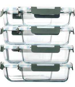 lot 257 image: Glass Meal Prep Containers 10pk 22oz with Lids $42.99 Retail - Brand New