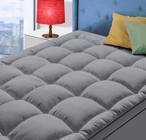 lot 259 image: Matbeby King Size Mattress TopperPad Dark Grey $119.99 Retail - Brand New