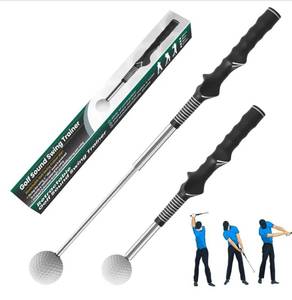 lot 269 image: Retractable Golf Swing Trainer Warm Up Golf Right Handed Orange and Black - Brand New