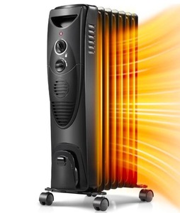 lot 272 image: Portable Electric Radiator Heater Oil Filled with 3 Heat Settings 1500W $79.99 Retail - Brand New