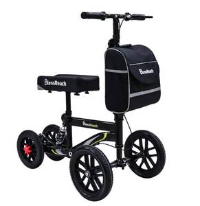 lot 275 image: BlessReach All Terrain Steerable Knee Scooter Crutch Alternative $149.99 Retail - Brand New