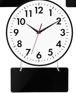 lot 277 image: Silent Wall Clock with Chalk Board and Chalk Pen - Brand New