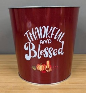 lot 289 image: Thankful and Blessed 6 H Bucket Fall Decor - Brand New