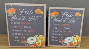 lot 291 image: Fall Bucket List Fall Decor Baskets 7.25H 6L 4W - Brand New