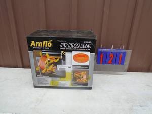 lot 121 image: New AMFLO 50 air hose reel & hose. As shown.