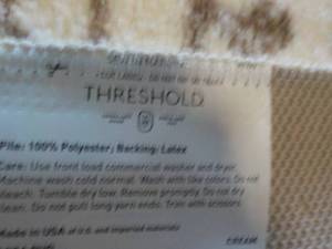 lot 15 image: Threshold 48 x 67 Area Rug...