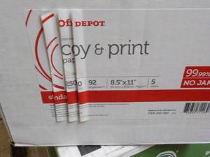 lot 28 image: Office Depot 2500 Sheets 8.5 x 11 ...
