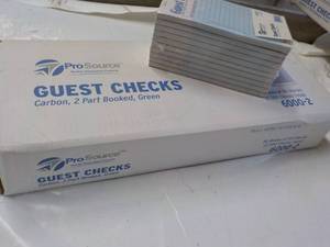 lot 46 image: Case of Pro Source Guest Checks Car...