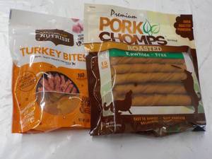 lot 138 image: Pork Chomps and Turkey Bites for Do...