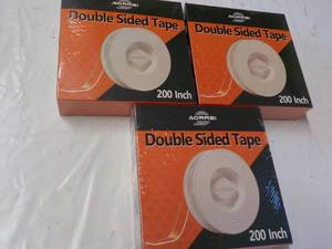 lot 181 image: 3 Aorrsi 200 Inch Double Sided Tape...