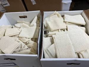 lot 88 image: 2 Large Boxes Mayo Stand Nonskid or slip Durable Weave Tray Mats - Appear New Great For Salons & Crafting too