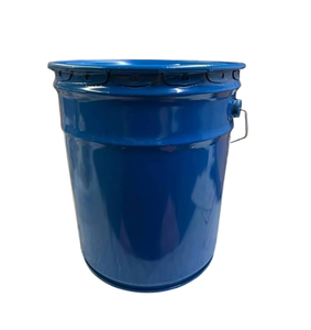 lot 104 image: NEW In Open Box Blue Metal Drum With Sealed Lid - Seems Empty Vessel...