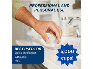 lot 13 image: MSRP $100 NEW Case (5,000 each) McKesson 12146 1 oz. Graduated Medicine Cups  Non-Sterile, Clear Plastic, Disposable, Graduated in oz, mL, cc, & tbsp  Ideal for Medication Dispensing, Single-Use, Bulk Value Pack