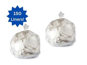 lot 16 image: 1 Case (150 each) NEW Novolex Z8048UN 40 x 48 40-45 Gallon Heavy Duty High Density Flatpack Can Liners