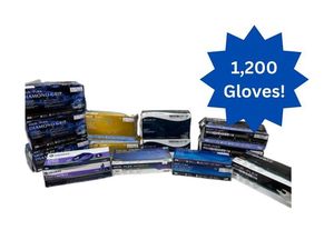 lot 39 image: WOW Mixed Premium&nbspBrands Lot Of 13 NEW Boxes 1200 Nitrile Gloves Total - Microflex, Curaplex, Halyard - All Size Large See Pics For The Different Microflex EMSPolice Protective Goves