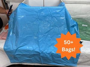 lot 52 image: Large Lot 50 NEW&nbspDrawstring Extra Large Storage Bags - Blue