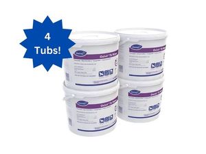 lot 61 image: MSRP $400  1 Case (4 tubs) NEW Diversey 5627427 160-Pack 11 x 12&nbspOxivir Tb Wipes