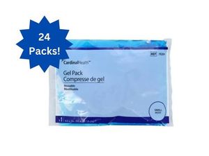 lot 68 image: 1 Case (24 each) NEW Cardinal Health 70204 4.5 x 7 HotCold Therapy Gel Packs - Size Small