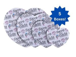 lot 75 image: MSRP $300  5 Boxes (10 each per box) NEW Natus Save the Gonads 900774 Newborn Gonad Shields For Xray Protection