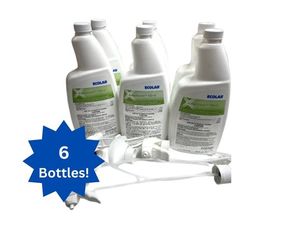 lot 81 image: MSRP $150 Lot of 6 NEW Ecolab 6021521 32 fl. oz. Asepticare TBII Ready-to-Use Cleaner Disinfectant & Deodorizer with Spray Nozzles