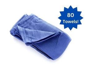 lot 95 image: MSRP $100  1 Case (80 each) NEW MediChoice ORT04BX Sterile X-Ray Detectable O.R. Towel - Blue