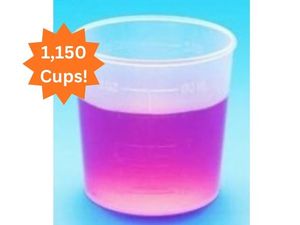 lot 103 image: MSRP $250 1 Case (1150 cups)&nbspNEW Alleset 15-0060 2oz60cc&nbspPremium Medicine Cups with mL & oz. Graduations Plus Partial Case&nbspCardinal Health 2 oz. Medicine Cups - Think Halloween Party Jello Shots