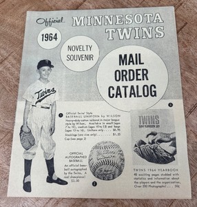 lot 25 image: 1964 Minnesota Twins Mail Order Catalog Vintage Baseball