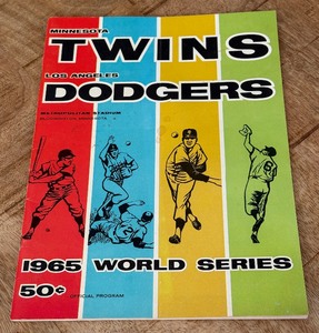 lot 17 image: 1965 World Series Official Program - Minnesota Twins vs. Los Angeles Dodgers - Vintage Baseball